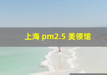 上海 pm2.5 美领馆